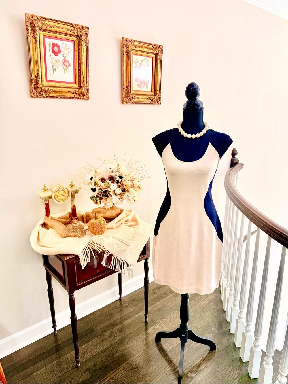 RARE! Express Cream and Black Colorblock Mini Dress | Size 10!